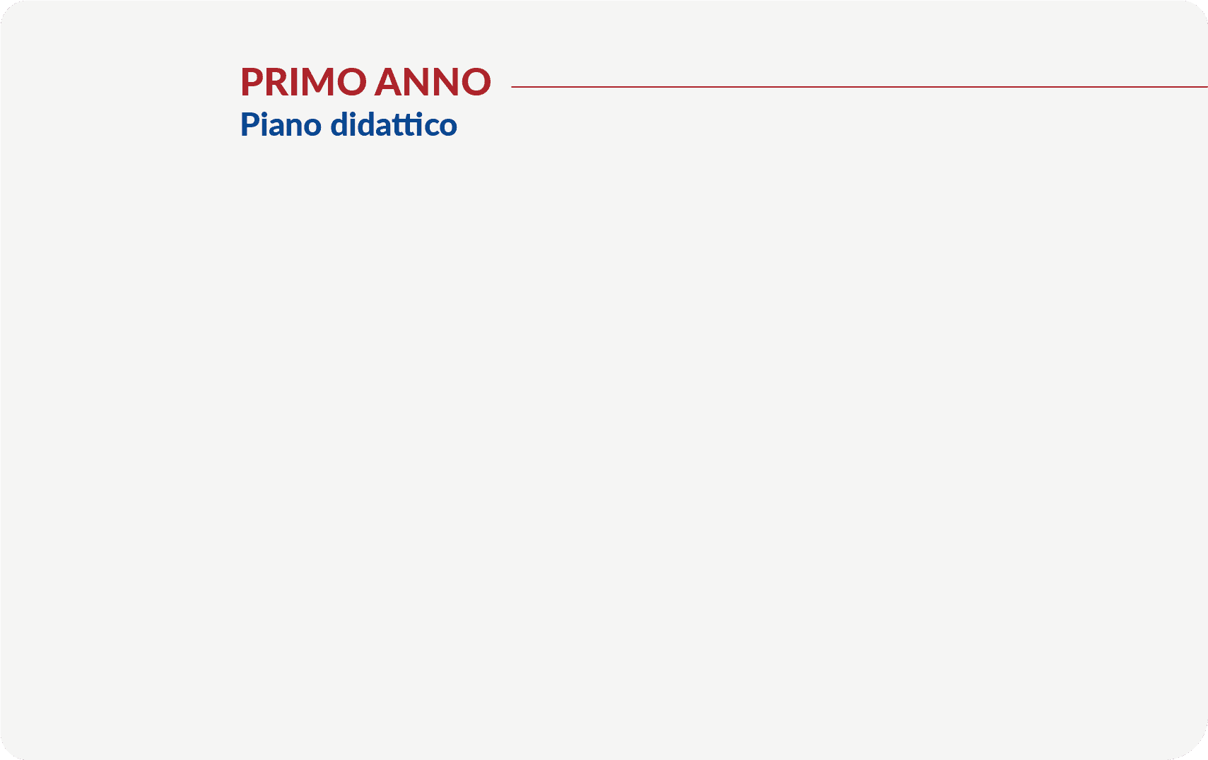 primo anno